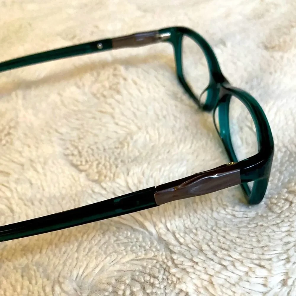 DVF emerald green shades rectangular glasses frame